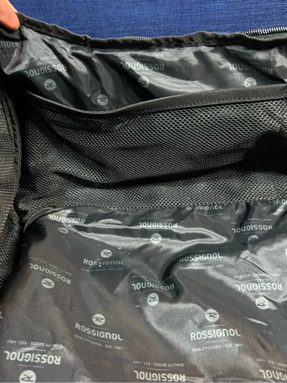 Rossignol Black Travel Duffel with Shoulder Strap